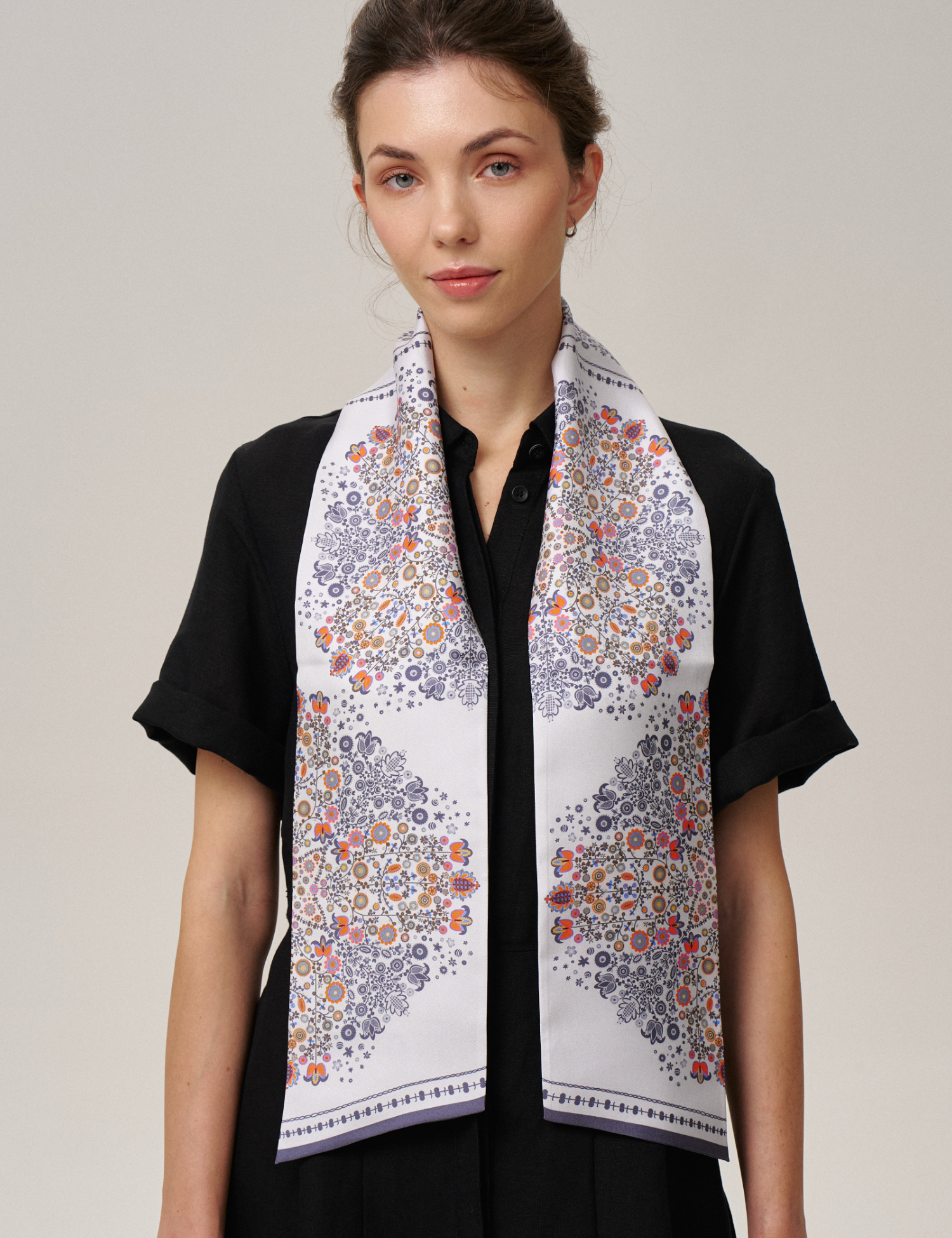 Картинка Шовковий шарф «Слобожанщина. Ранкова роса»